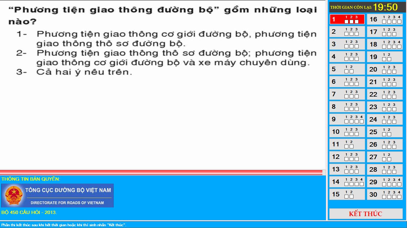 Mẹo thi lý thuyết lái xe