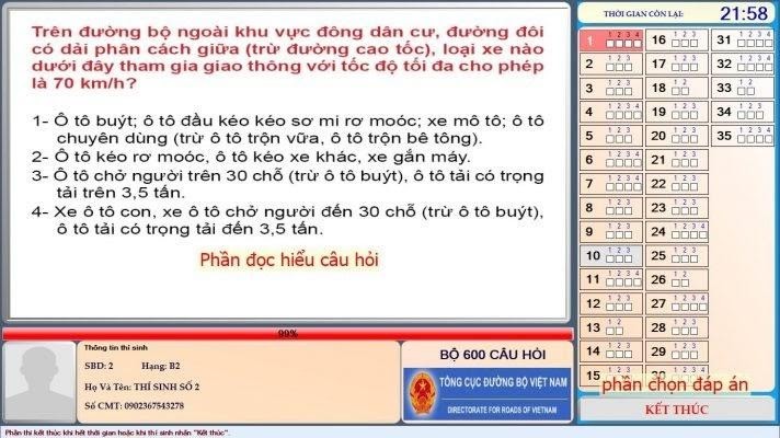 Mẹo thi lý thuyết lái xe