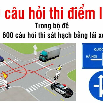 60 câu hỏi điểm liệt thi lý thuyết, tất cả các hạng bằng đề nào cũng có. Lưu ý: Sai 1 câu là trượt ngay!