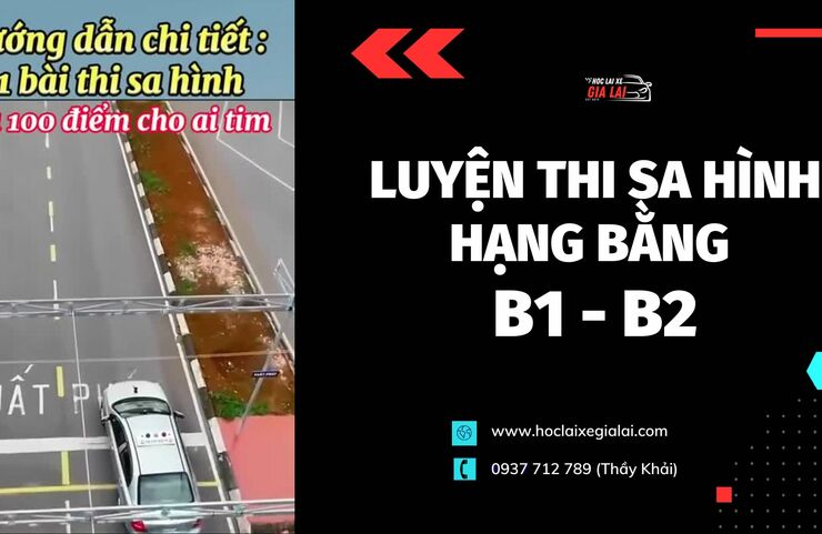 Bài thi thực hành sa hình ô tô con hạng B1, B2