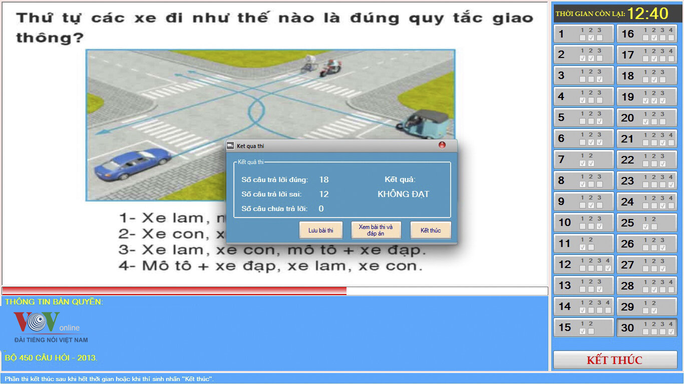 Mẹo thi lý thuyết lái xe